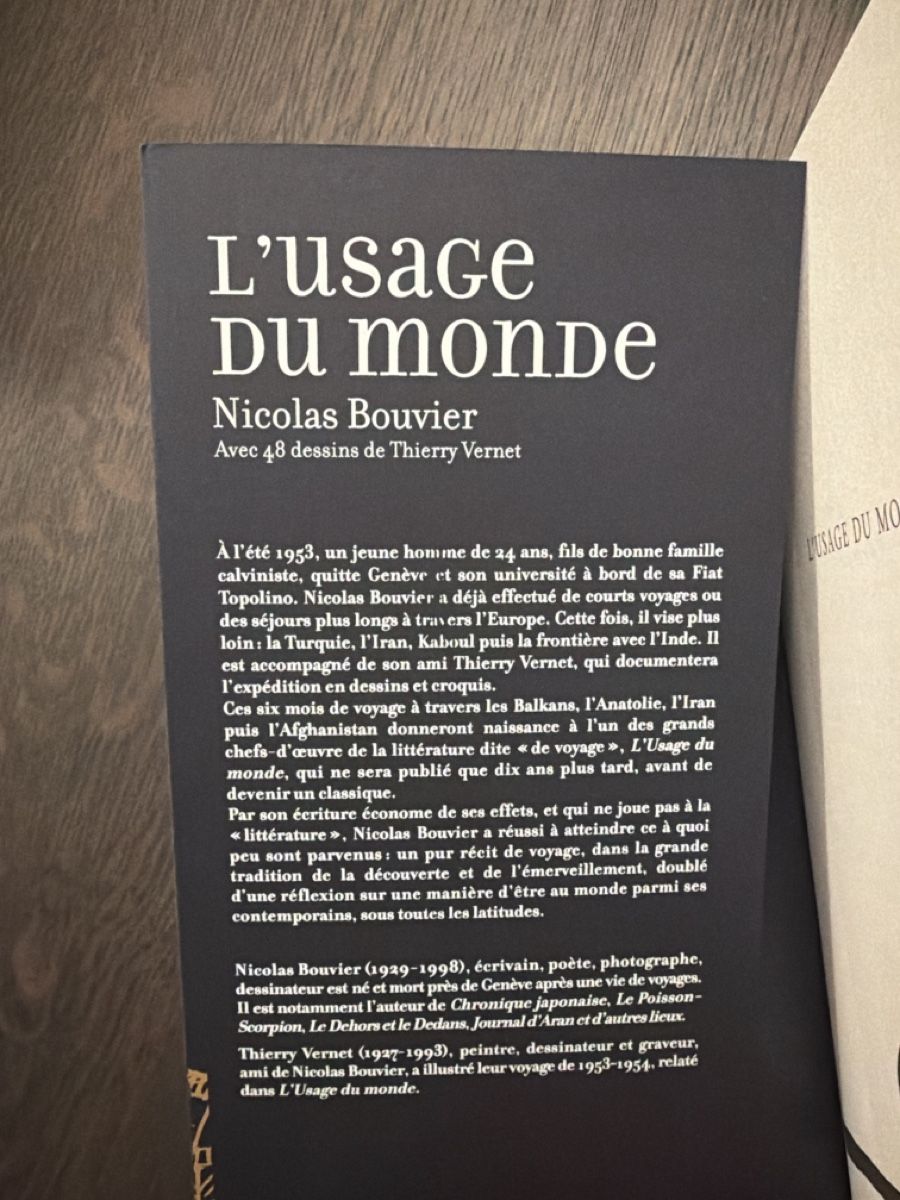 Libri: "L'usage du monde" Nicolas Bouvier – Usato da Zürich venduto da flo_b688 2