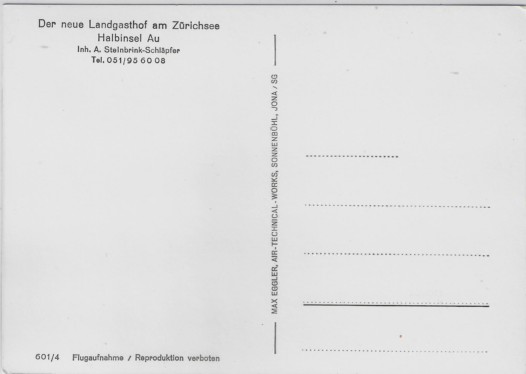 Cartoline postali: Flugaufnahme Halbinsel Au - Der neue – Antico da Ettingen venduto da Kartenplanet 1