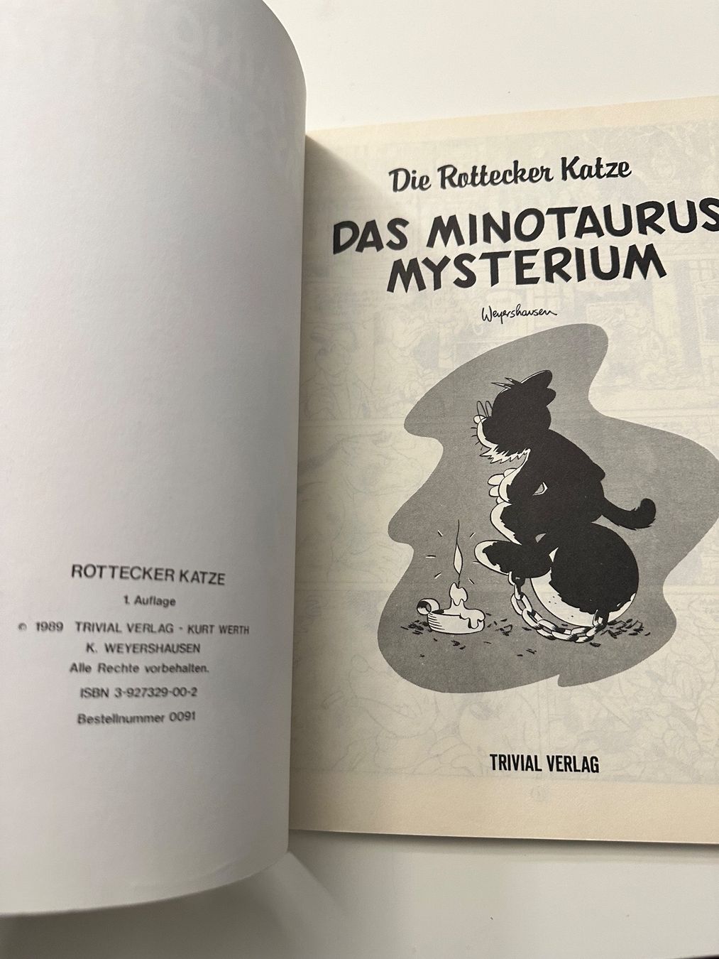 Fumetti: DIE ROTTECKER KATZE - DAS MINOTAURUS MYSTERIUM - 1. Auflage – Usato da Münsingen venduto da Ganjam 2