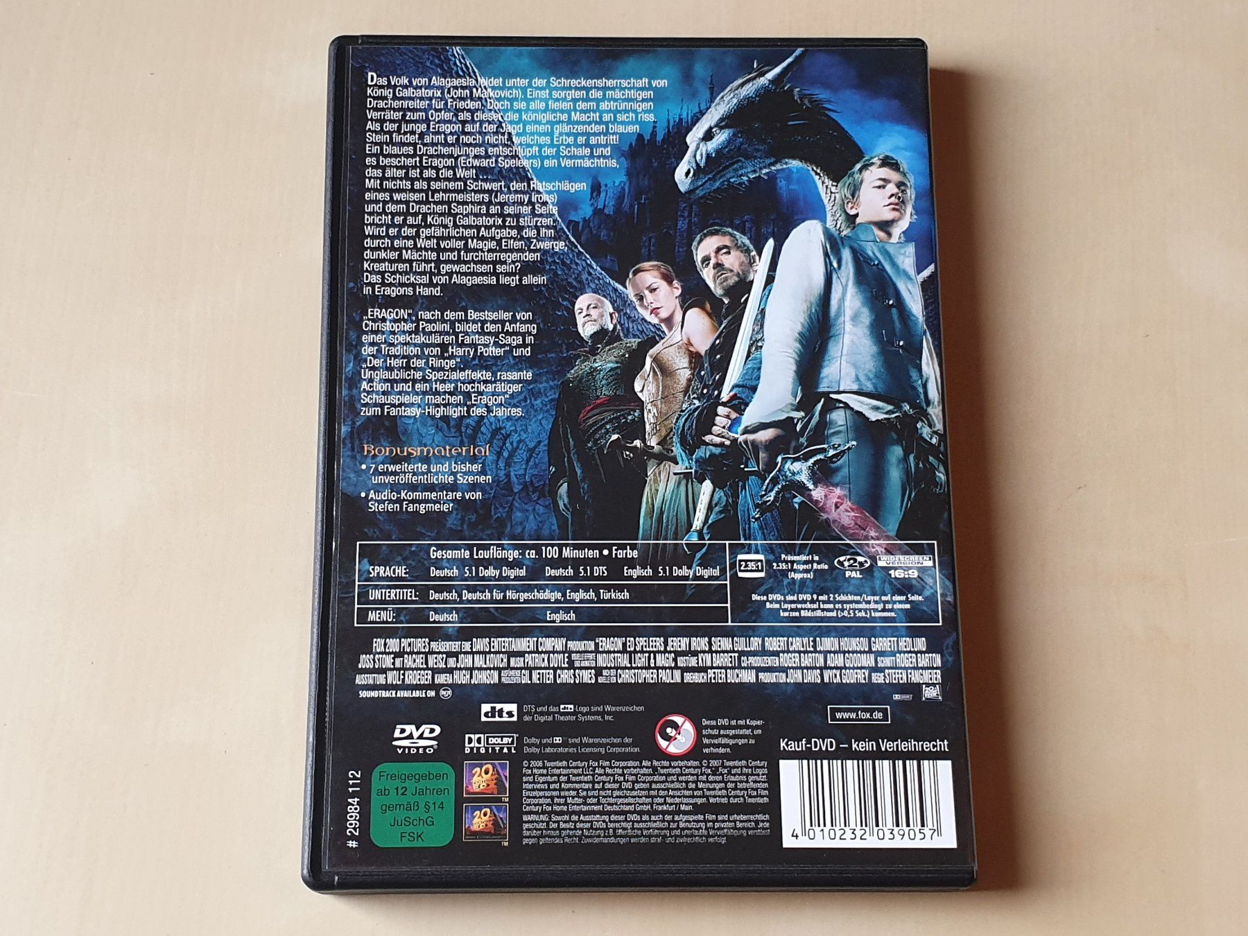 Tutti i DVDs: Eragon – Usato da Stansstad venduto da collectorsshop 1