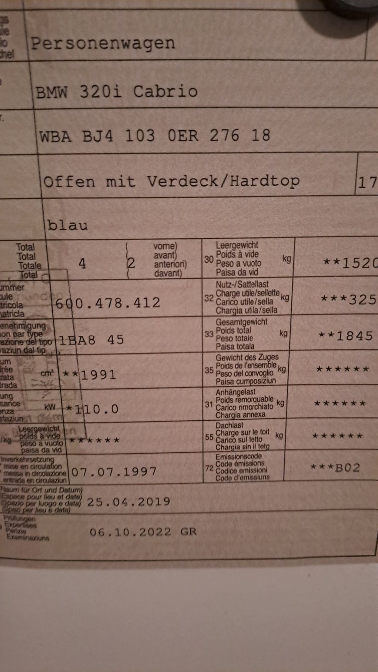 BMW Automobili: BMW 320 E36 Cabrio – Usato da Sils im Domleschg venduto da Grischun72 4