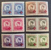 Rumänien 1943 Kriegsgefangene 6 Paare komplett MNH