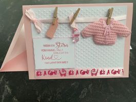 Babykarte selbstgebastelt