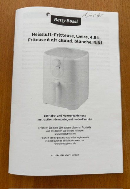 Betty Bossi Küchengeräte: Airfryer – Gebraucht aus Baar von azzel 3
