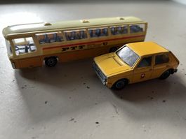 Siku und Majorette PTT - VW Golf LS und Bus