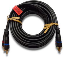 Câbles RCA – Série BlackLine by FoS - 5 mètres - Dual Shield