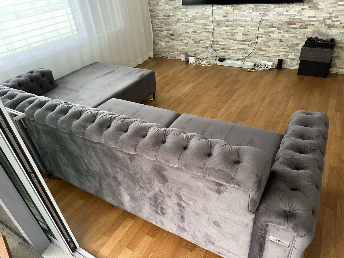 Divani: Modernes Chesterfield Ecksofa mit elektrischer Relaxfunktion – Usato da Luzern venduto da Alyah 4
