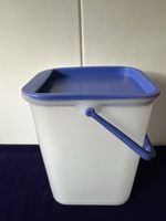 Milch-Kesser, Eimer mit Deckel, Weiss-Blau 3 Liter 