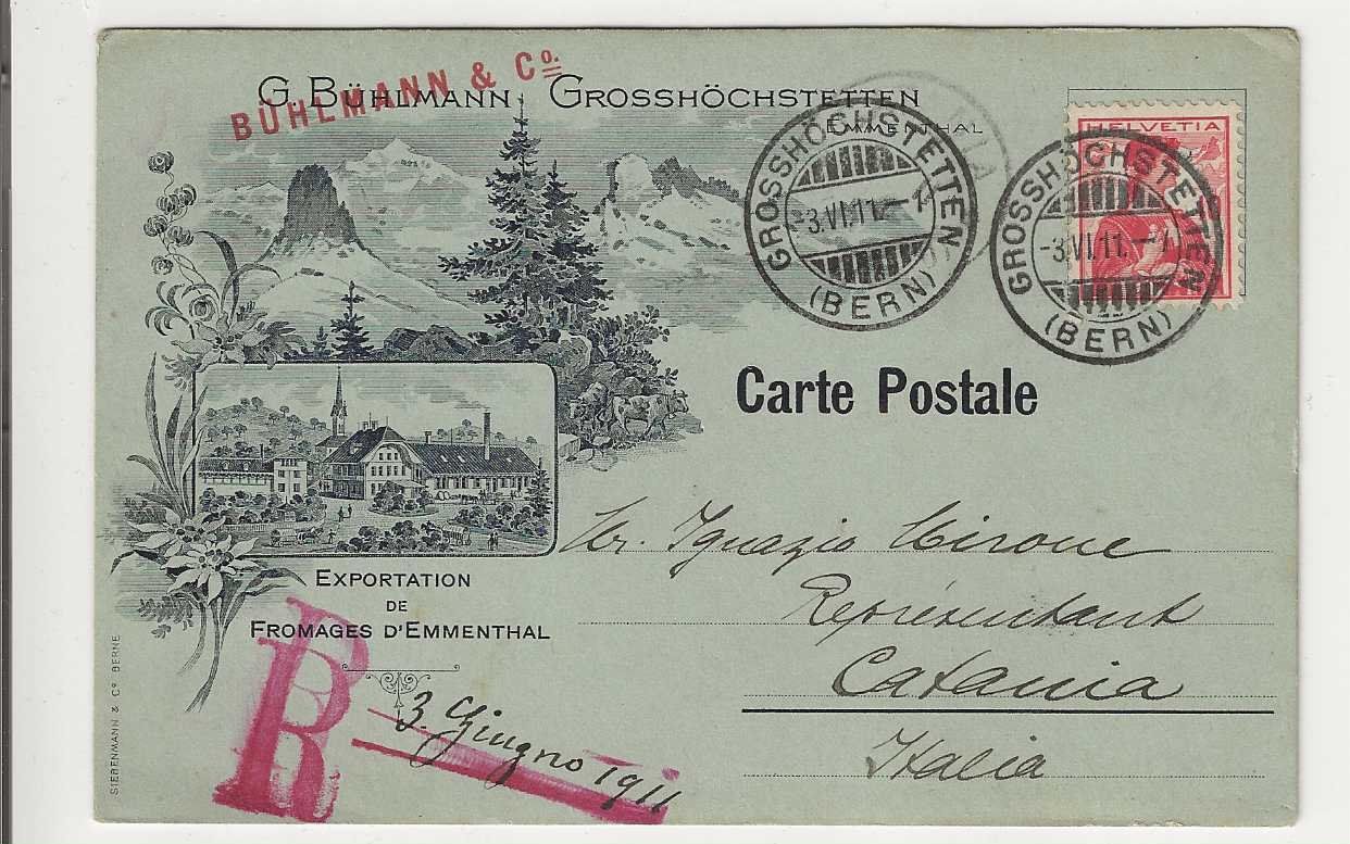 Cartoline postali: Grosshöchstetten, Litho, 1911 – Usato da Spiez venduto da Niesen20