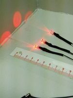 Flacker-LED klar/rot 5mm verkabelt