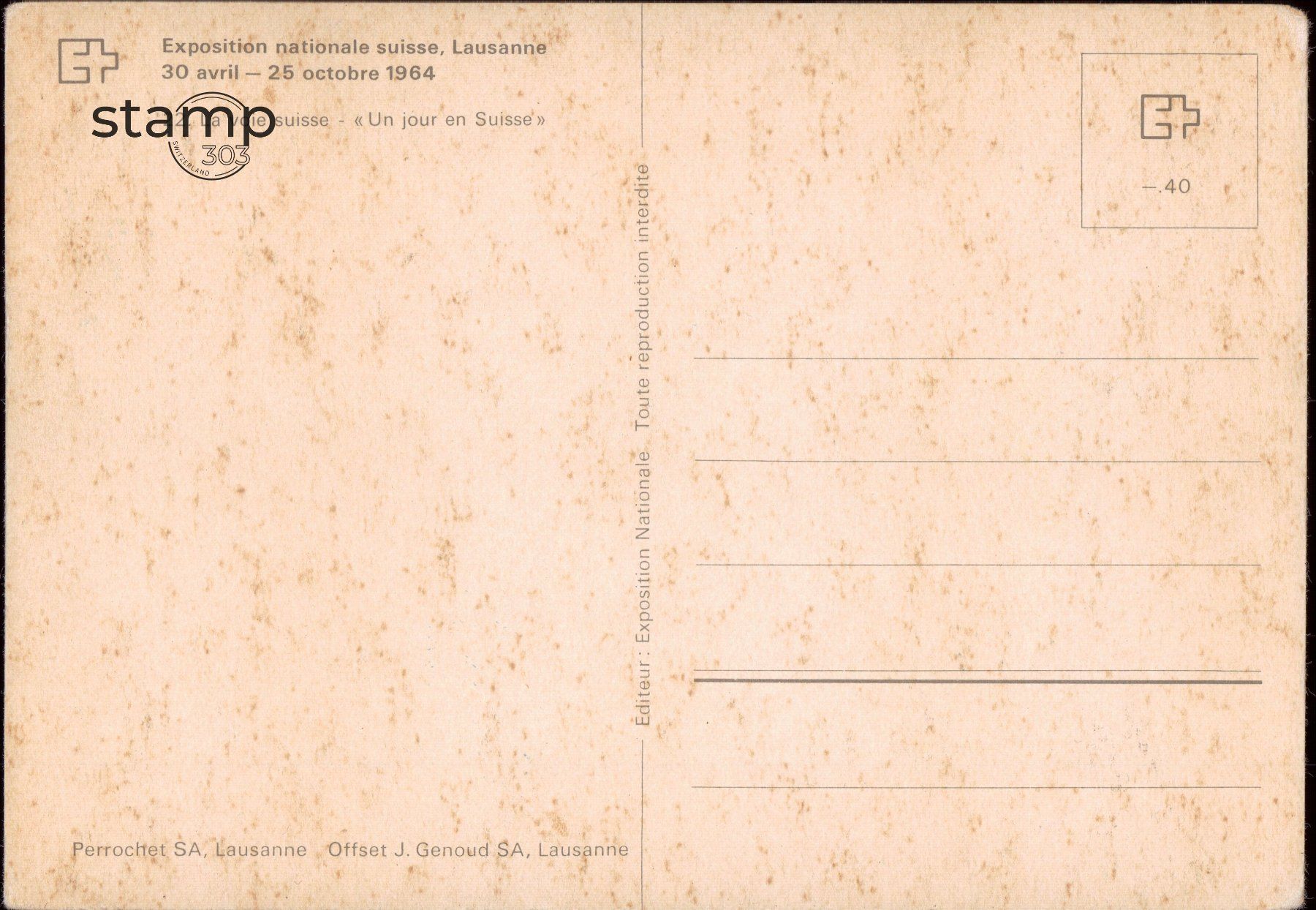 Cartoline postali: 1964 AK Lausanne EXPO – Usato da Eggersriet venduto da stamp303 1