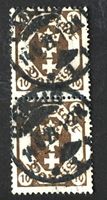 Briefmarken aus Danzig Stadtwappen gestempelt