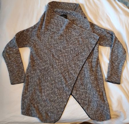ZARA KNIT Cardigan S grau Strickjacke 