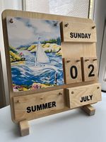 Wooden Children Calendar Kinder Lernkalender