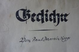 KOGGE, PAUL-MARTIN. ERLEBEN UND LEBEN : GEDICHTE. MANUSKRIPT