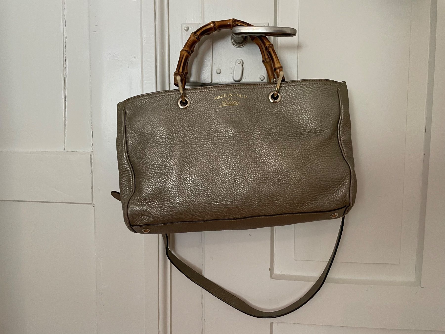 Gucci Taschen für Damen: Gucci Bamboo two way Tote silber – Gebraucht aus Horn von JCGA 1