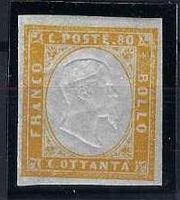Sardinien 1855/63 König Viktor Emanuel 80 Centesimi
