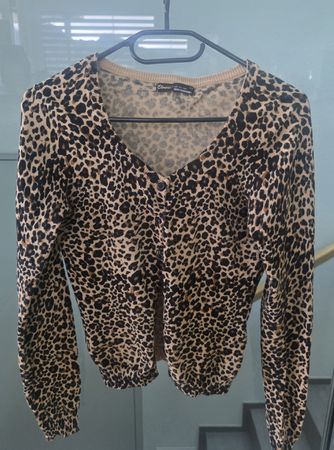 Clockhouse Strickjacke im Leopardenmuster, Grösse S