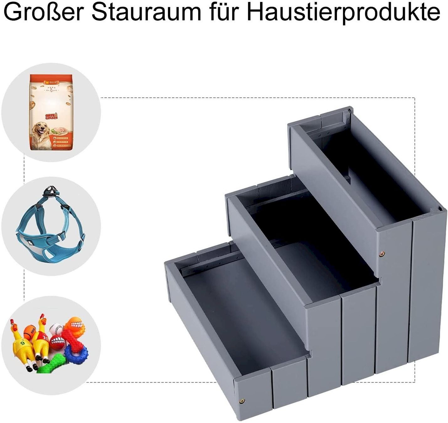 Altro in Accessori per animali: Pawhut Haustiertreppe mit Teppich Grau – Nuovo e nell'imballaggio originale da Bottighofen venduto da zaap 2
