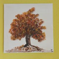 Acrylbild, Handgemalt, "Lebensbaum"
