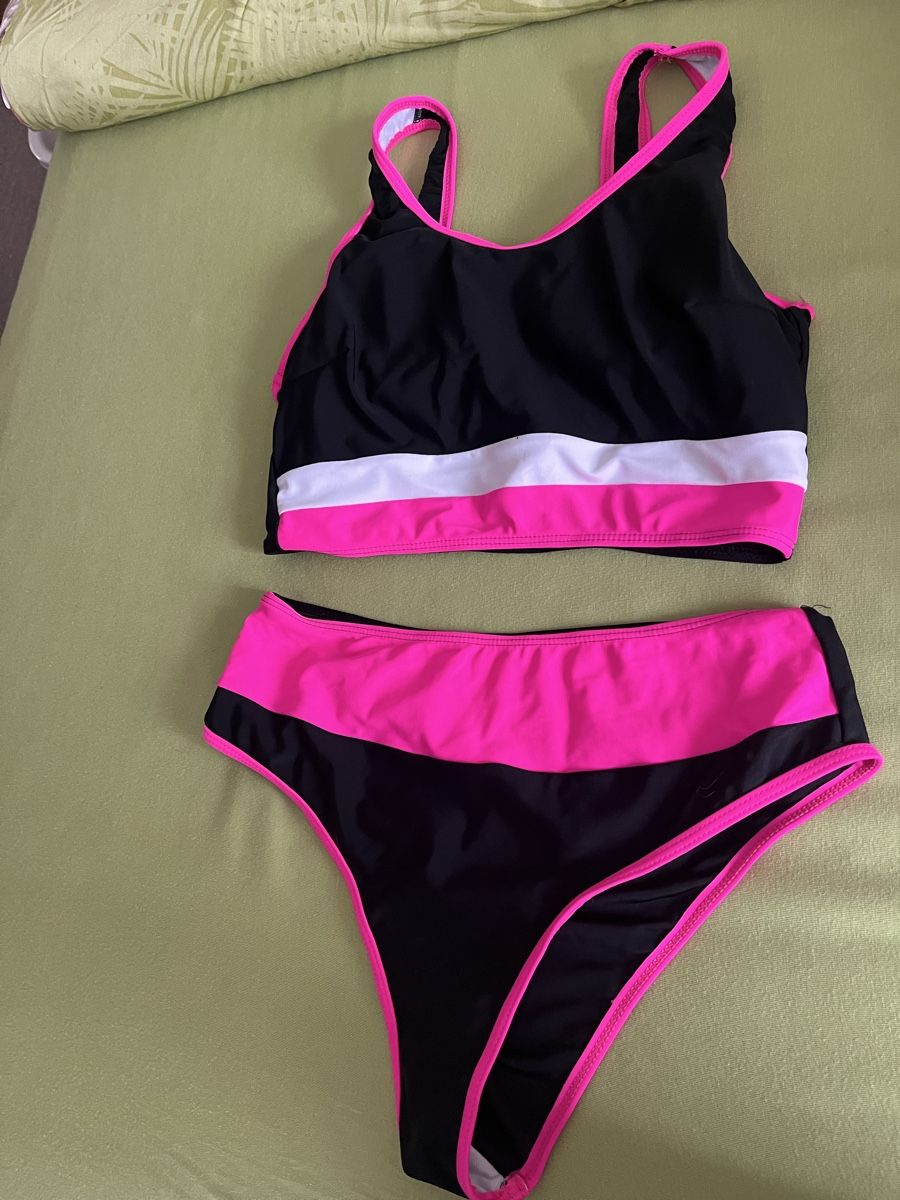 Costumi da bagno & Bikini: Bikini schwarz pink Grösse M neuwertig – Nuovo e nell'imballaggio originale da Giswil venduto da Mauritius9026