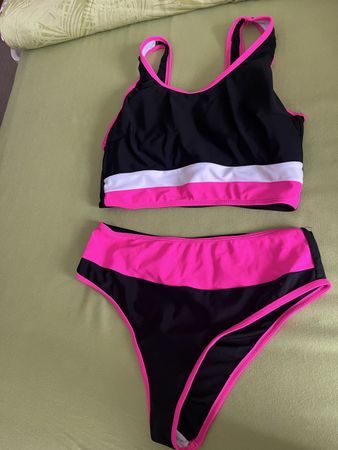 Bikini schwarz pink Grösse M neuwertig
