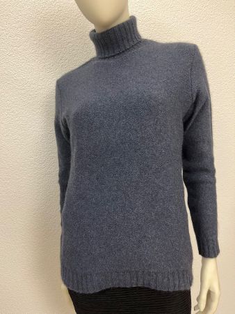 Possum Rollkragenpullover denim L
