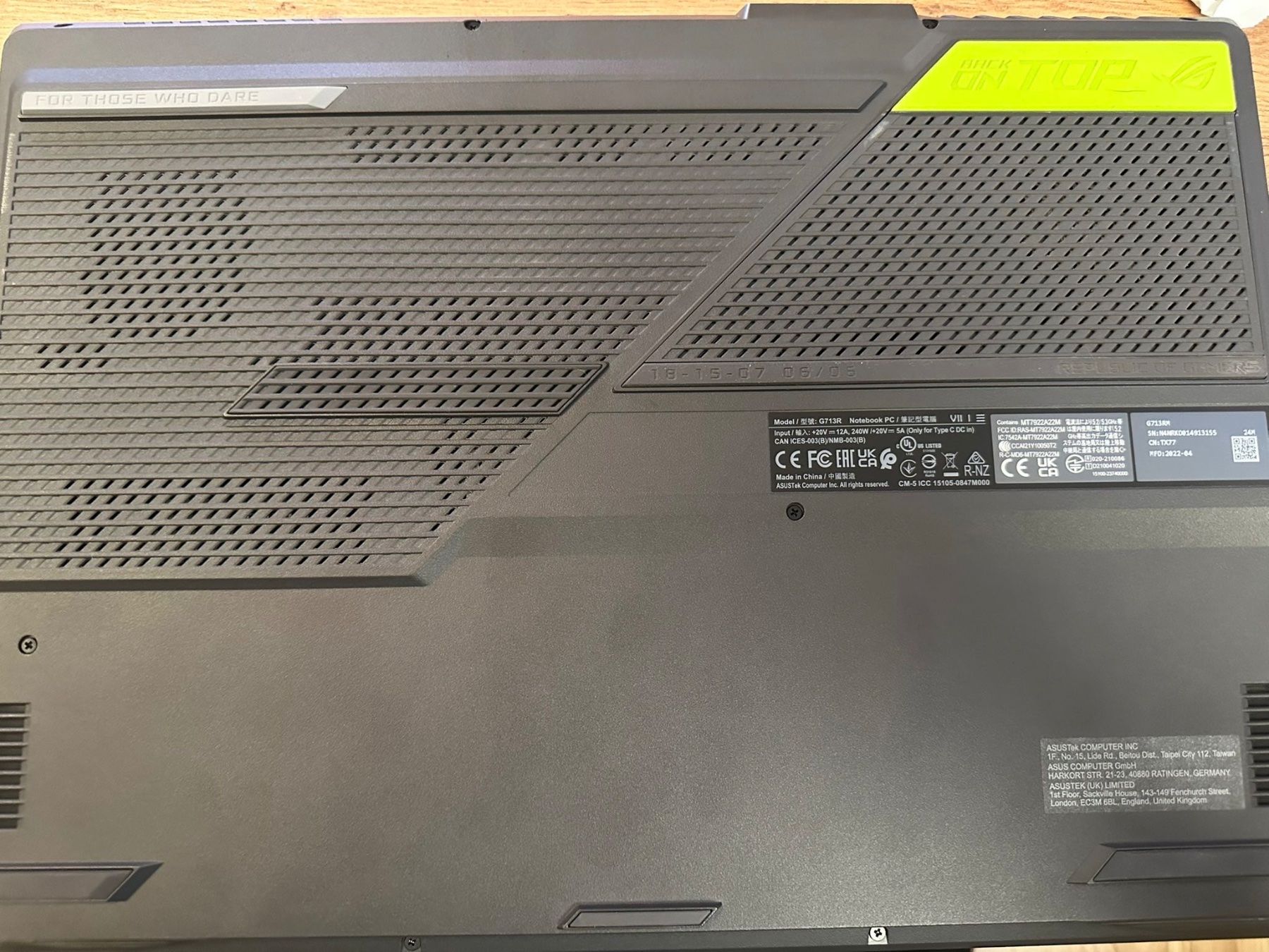 Asus Notebook: Rog strix G17 ( gaming Laptop ) – Usato da  venduto da  3