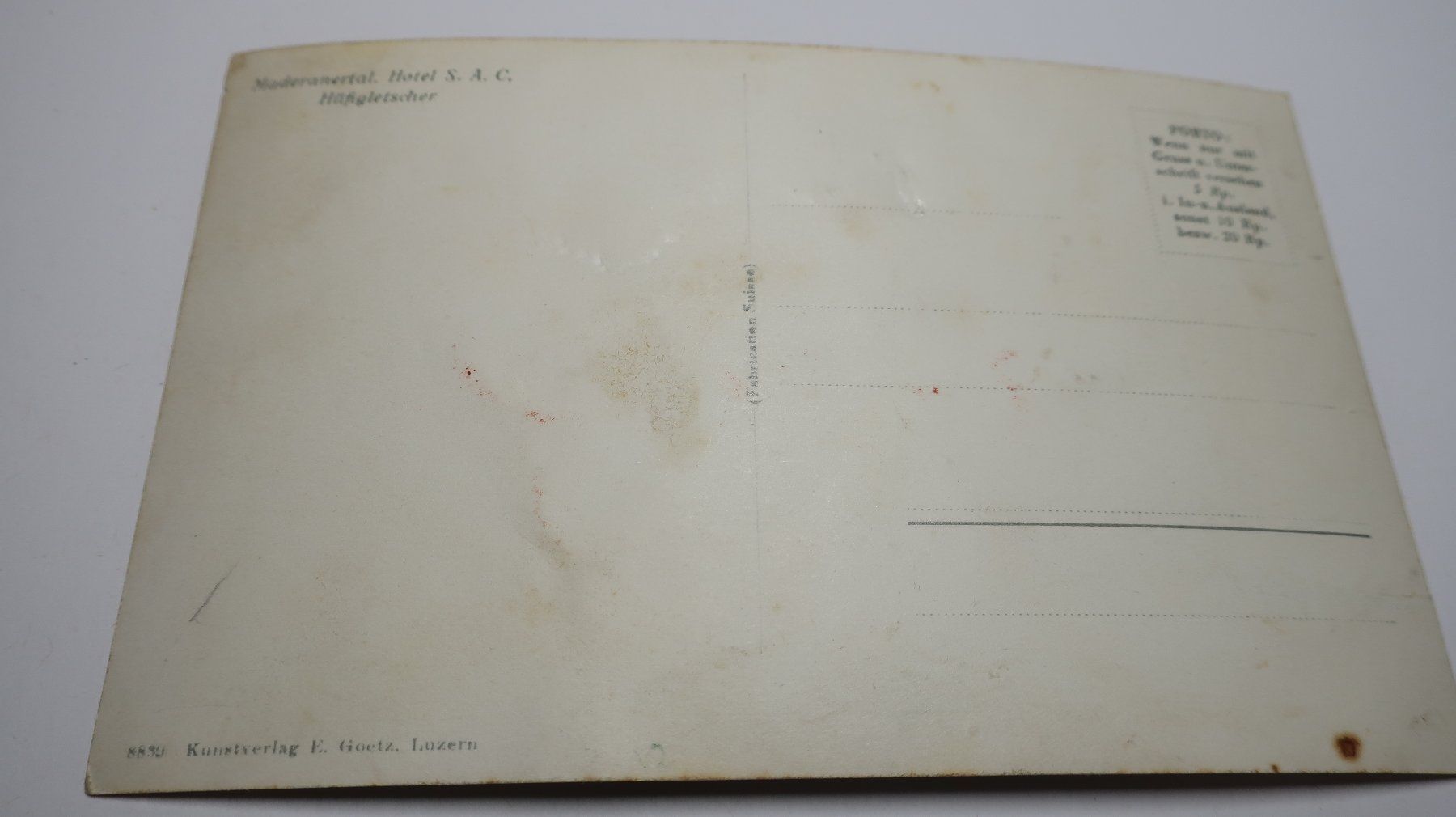 Cartoline postali: Maderanertal Hotel S.A.C. Hüfigletscher – Difettoso da Cormoret venduto da Pascalll2001 7