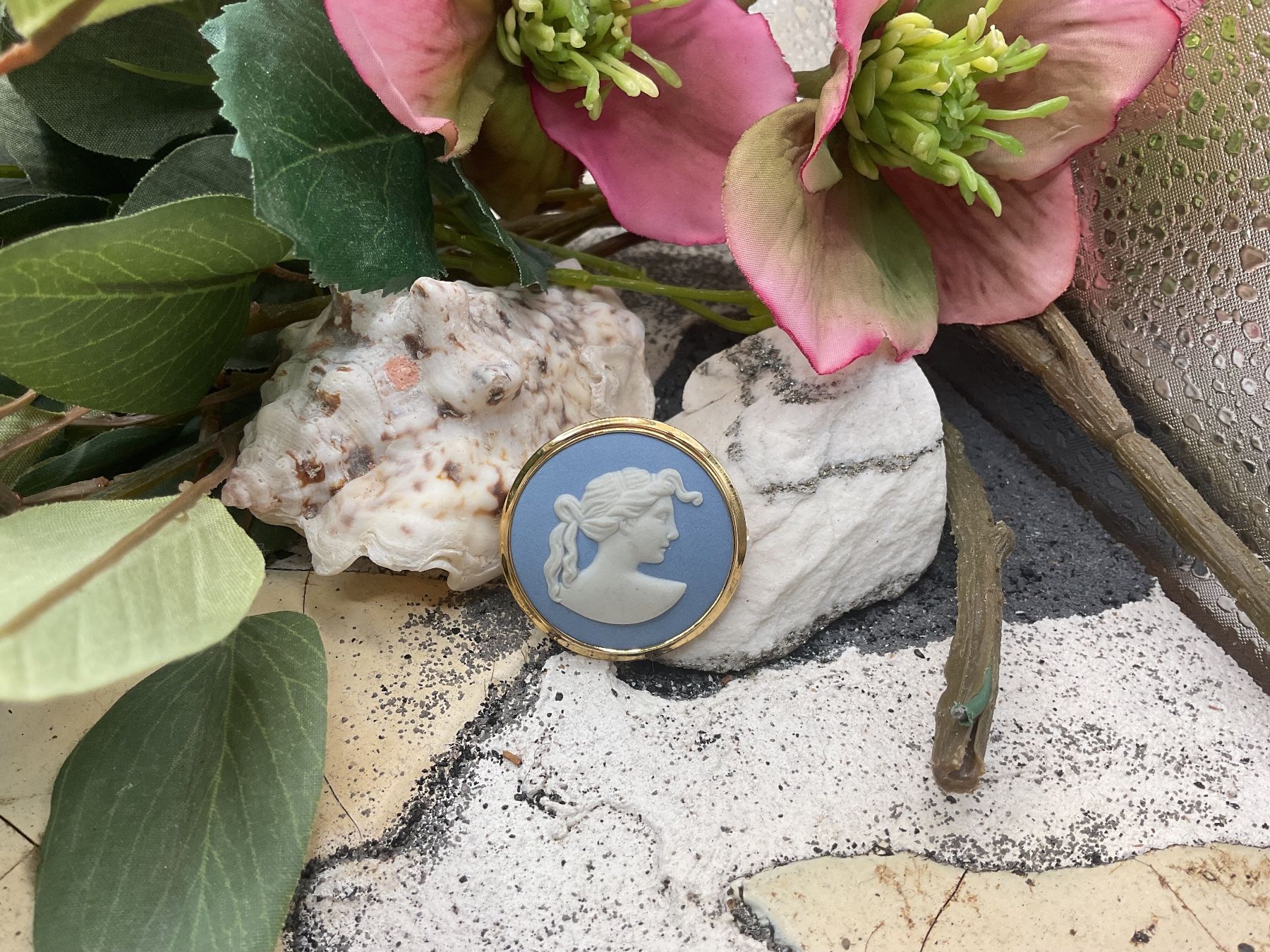 Spille & Fermagli: Vintage Brosche Wedgwood, Durchmesser 38mm – Usato da Luzern venduto da S.Kern01 2