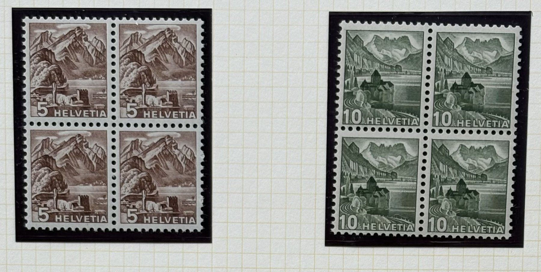 Alle Briefmarken: LOT 4 ER BLOCKS BRIEFMARKEN SCHWEIZ POSTFRISCH 1948 – Gebraucht aus Ostermundigen von Heavenmaus75 1