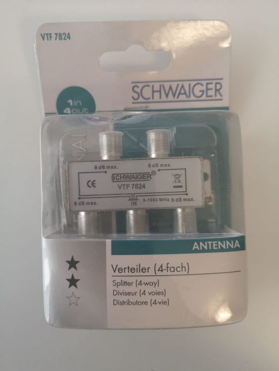 Produktbild von Verteiler 4-fach (8 DB) Für Kabel Und Antennenanlagen