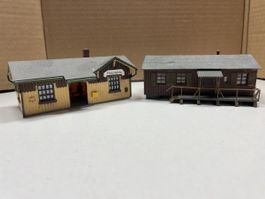 Modellbahn Gebäude Stellwerk und Holzmuhle Spur N. Top! (58)