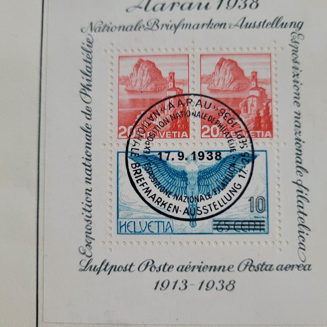 Tutti i francobolli: Luftpost Aarau 1939 Genève – Usato da Biel/Bienne venduto da Destockweb 1