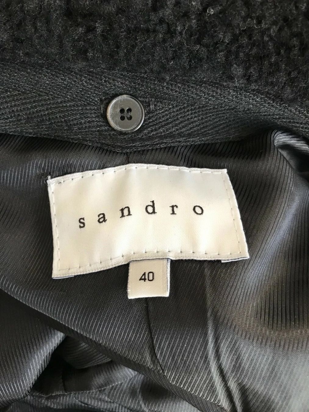 Sandro Jacken: SANDRO Paris / Wool and Leather jacket / Size FR40-US8 – Gebraucht aus Zürich von lils01 3