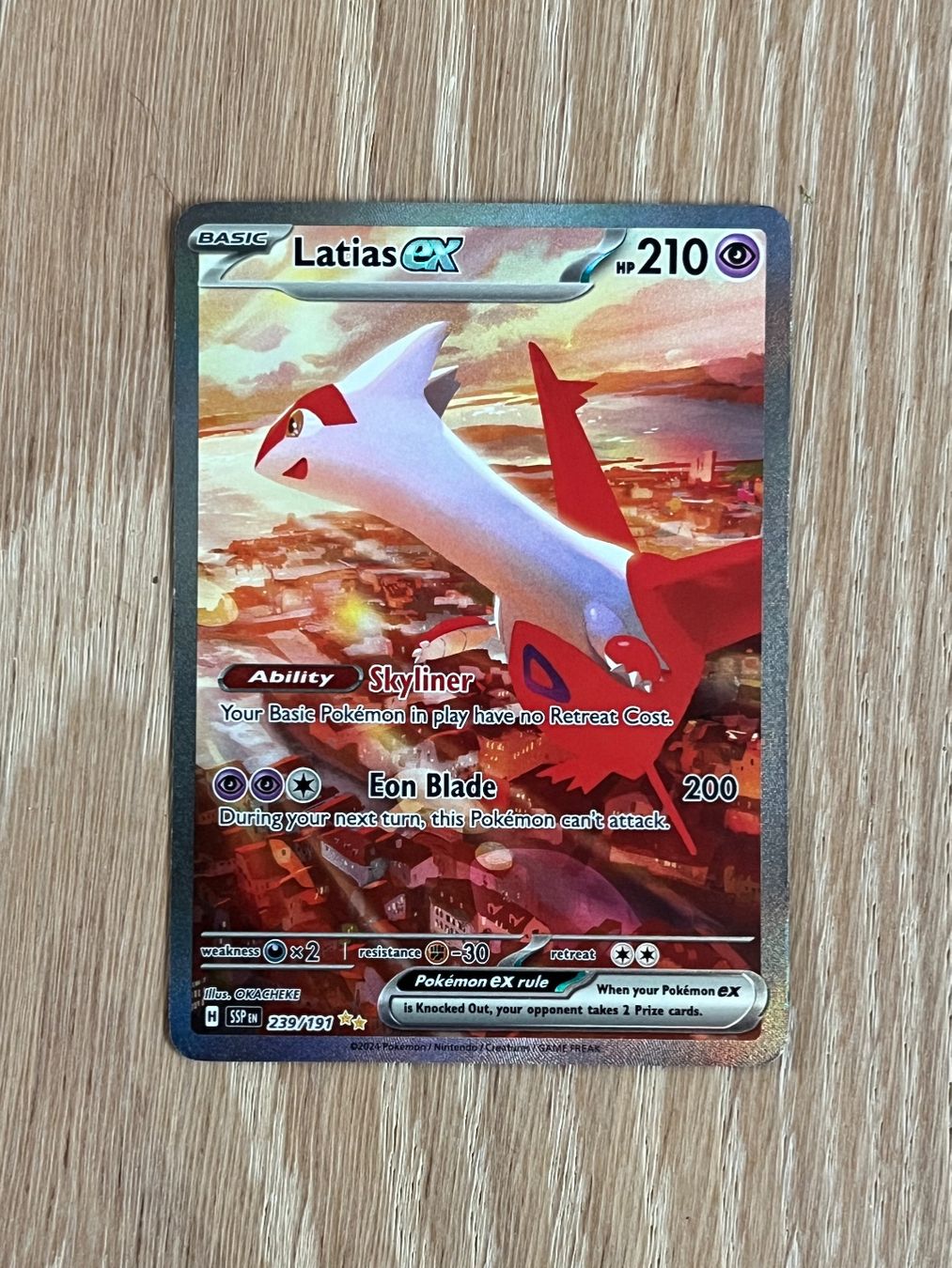 Pokémon Carte collezionabili: Latias ex 239/191 Surging Sparks – Usato da Winterthur venduto da Wusa01