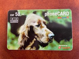 sehr seltene Prepaid Karte Telecom FL 50.00 Fr.