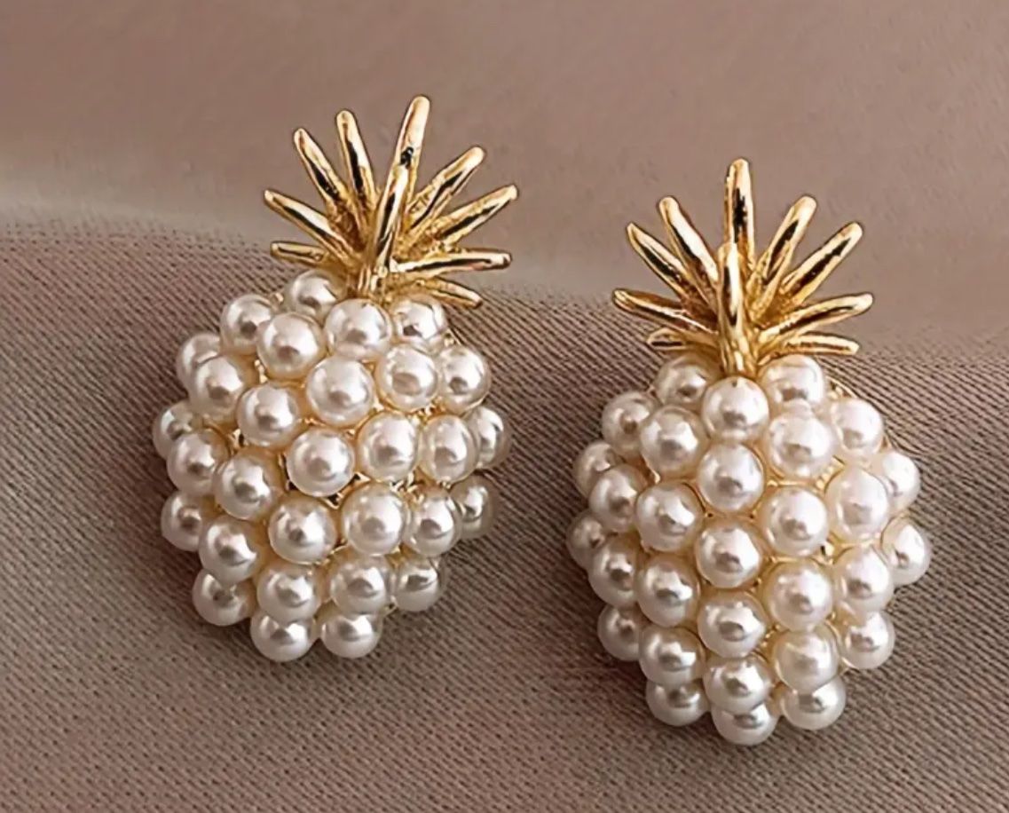 Ohrringe & -stecker: Sommerliche Ananas Ohrringe mit Perlen – Neu und originalverpackt aus Gams von Mariawicca 1