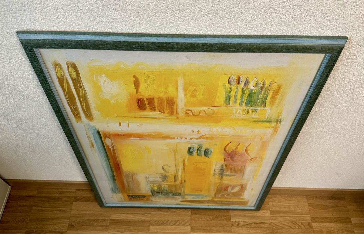 Foto & Immagini: Abstraktes Poster mit Holzrahmen – Usato da Schwerzenbach venduto da schwerzi70 1