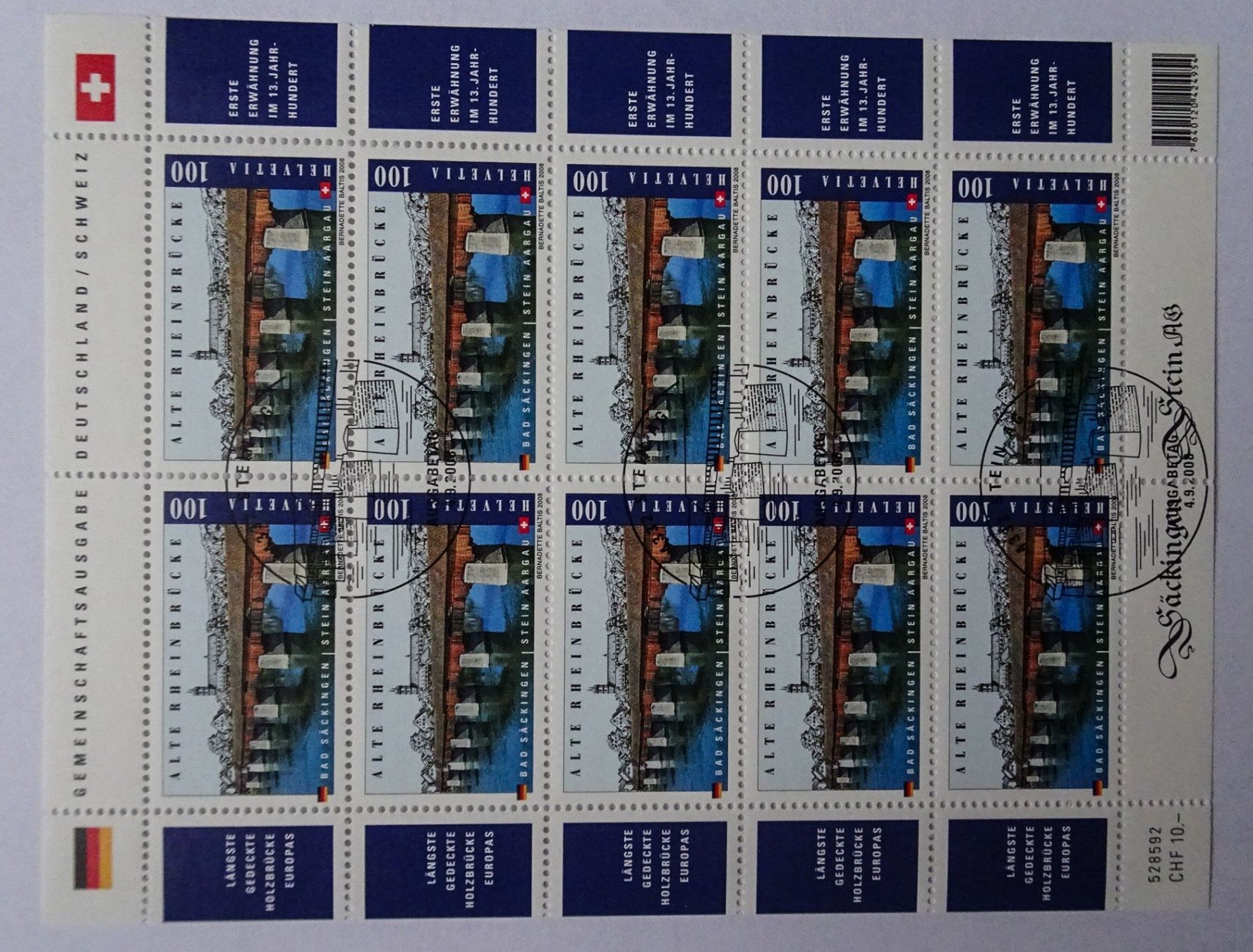 Tous les timbres: 2008 – Neuf (Voir description) à Aadorf par Chnorli-Furz