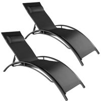 2er Set Gartenliegen Alu 5-stufig verstellbar TORVELLA