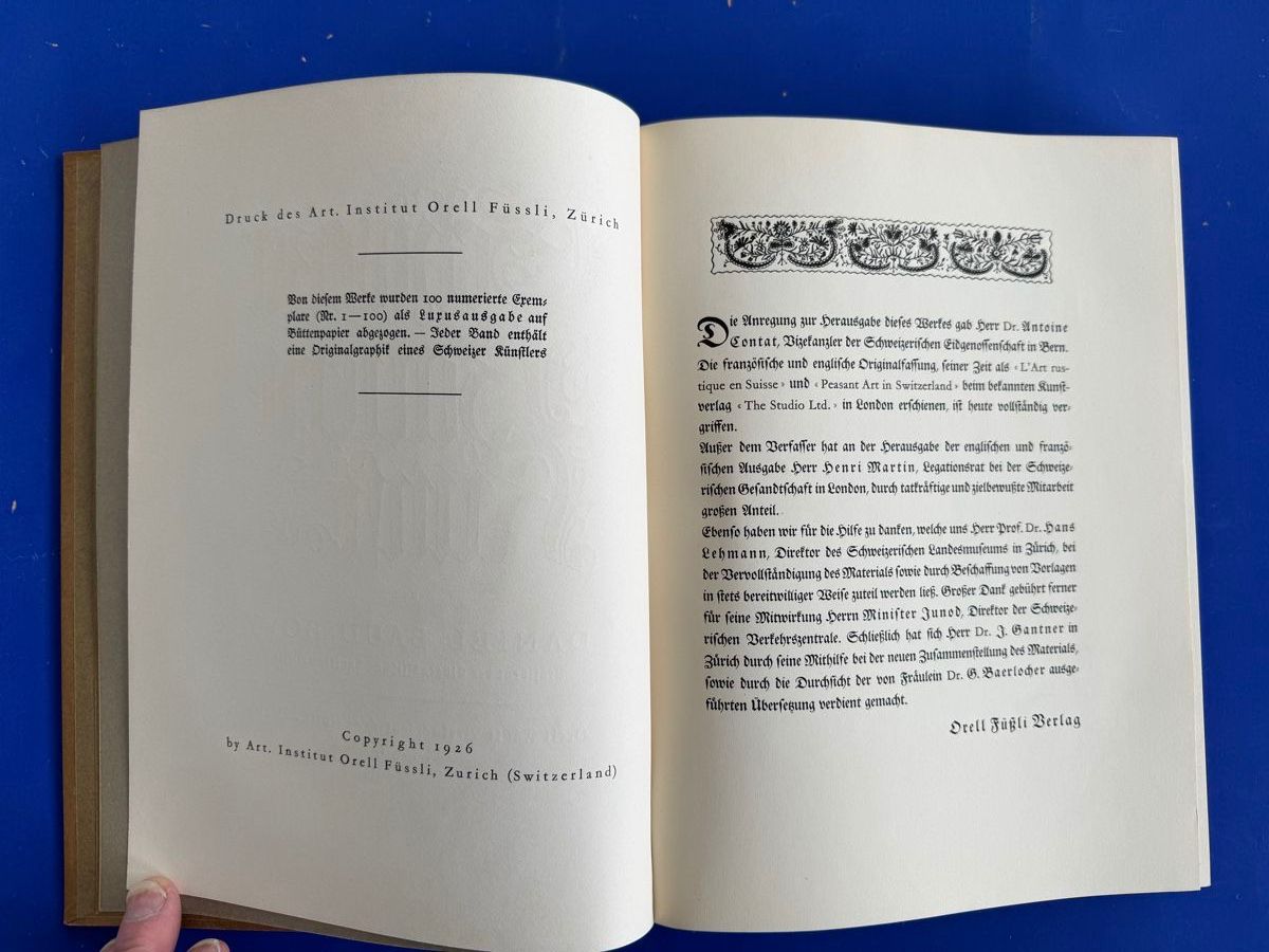 Libri: Daniel Baud-Bovy: Schweizer Bauernkunst. 1926 – Usato da Adliswil venduto da buch_und_kunst 2