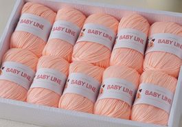 apricotfarbenes Seiden-Kaschmirgarn - 500g
