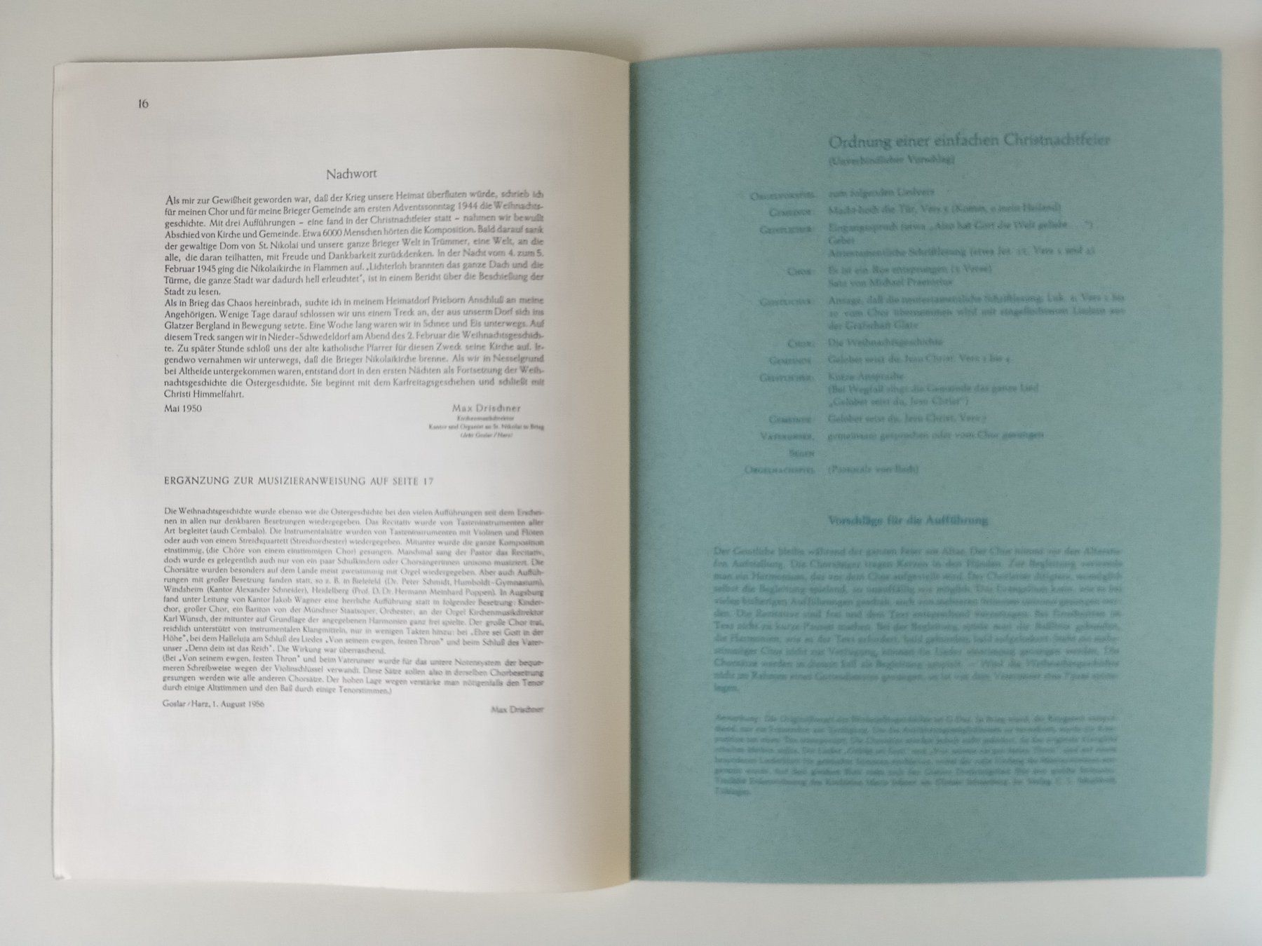 Libri: Max Drischner: Die Weihnachtsgeschichte (Partitur) – Nuovo (secondo la descrizione) da Bilten venduto da Bora3 6
