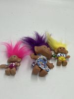 Figurines Troll 3 pièces jouets vintage
