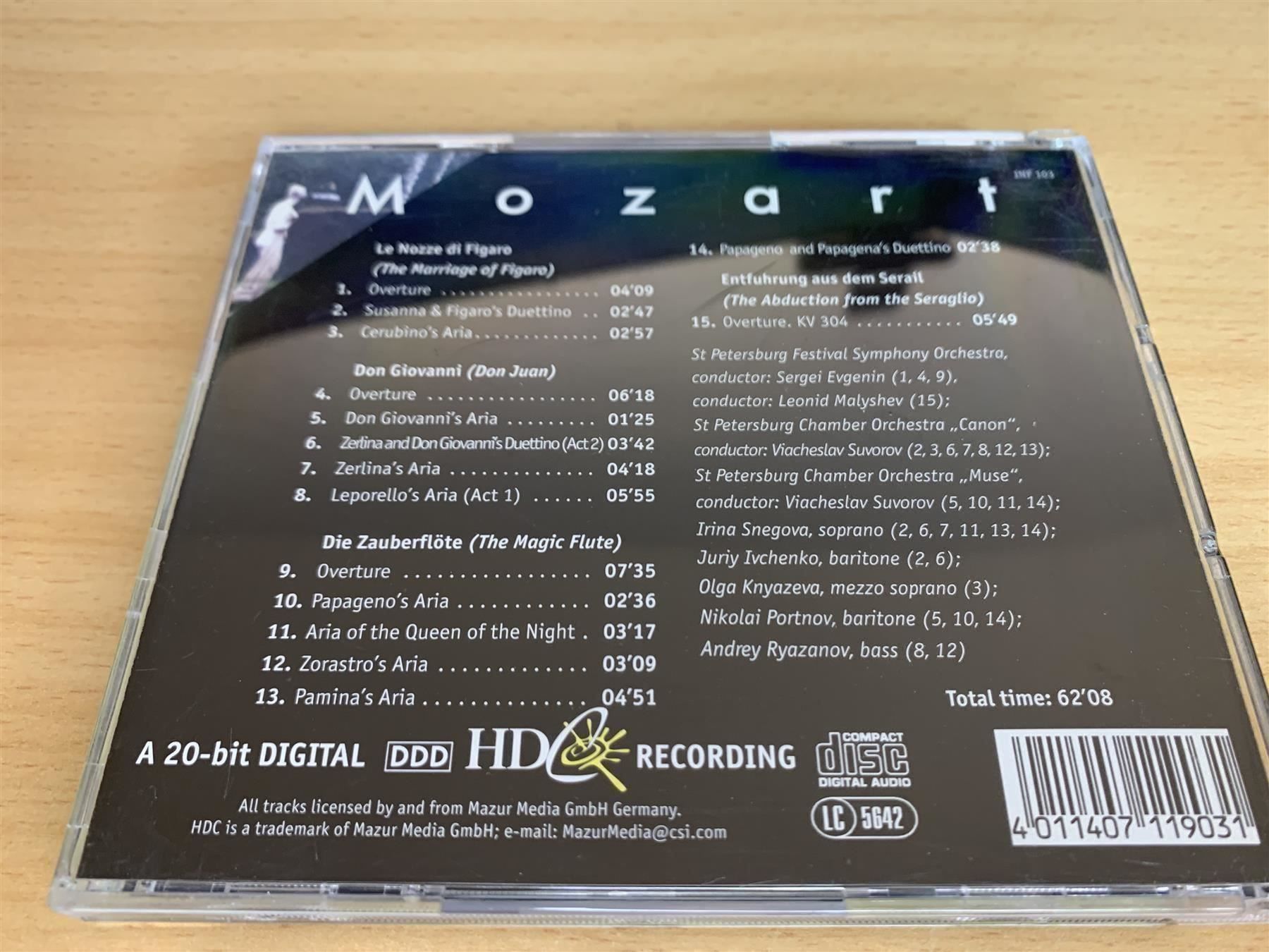 CD: Mozart – Operatic Masterpieces – Usato da Rikon im Tösstal venduto da Alpenmutz 1