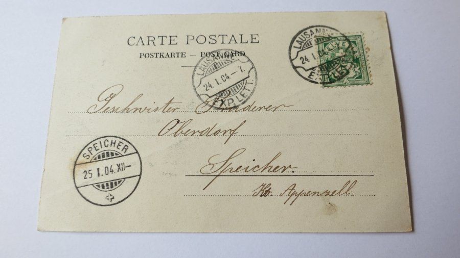 Ansichtskarten: Lausanne - vue generale - 1904 – Gebraucht aus Jona von centumprata 1
