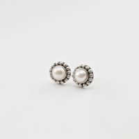 Ohrstecker Süsswasser Zuchtperlen & Silber 925 (13578)