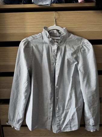 H&M shirt blue stripes XS