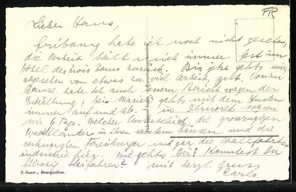 Cartoline postali: Bourguillon, Hotel-Restaurant des Trois  – Usato da Berlin venduto da bartko-reher 1
